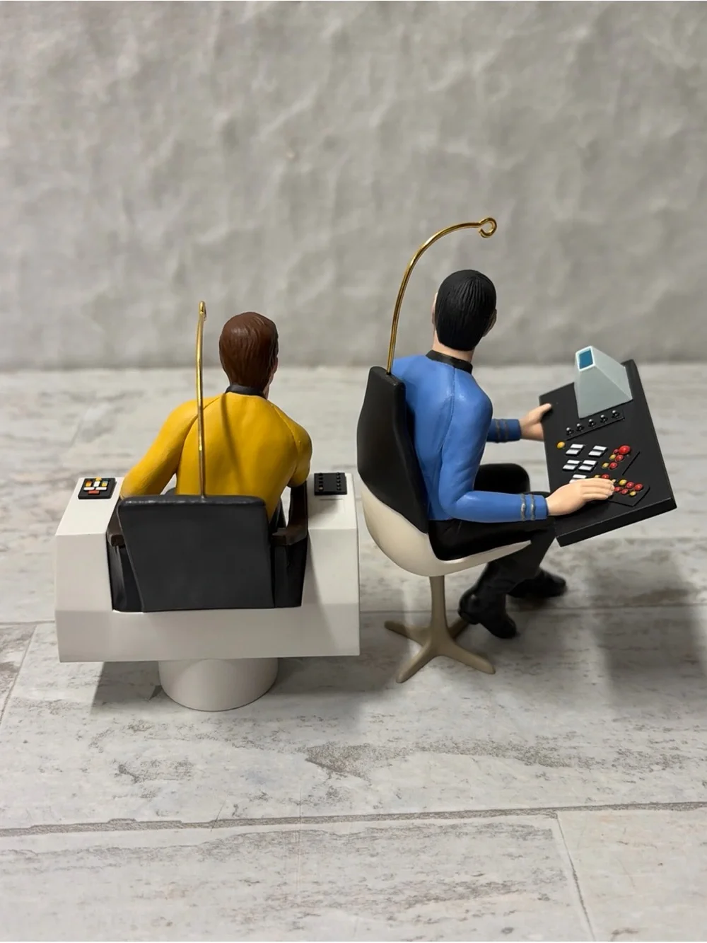 1995 Hallmark Star Trek Captain James T. Kirk Ornament and 1996 Spock
